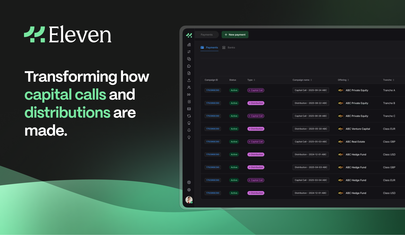 Eleven launches Integrated Payments — end-to-end capital call and distribution workflows