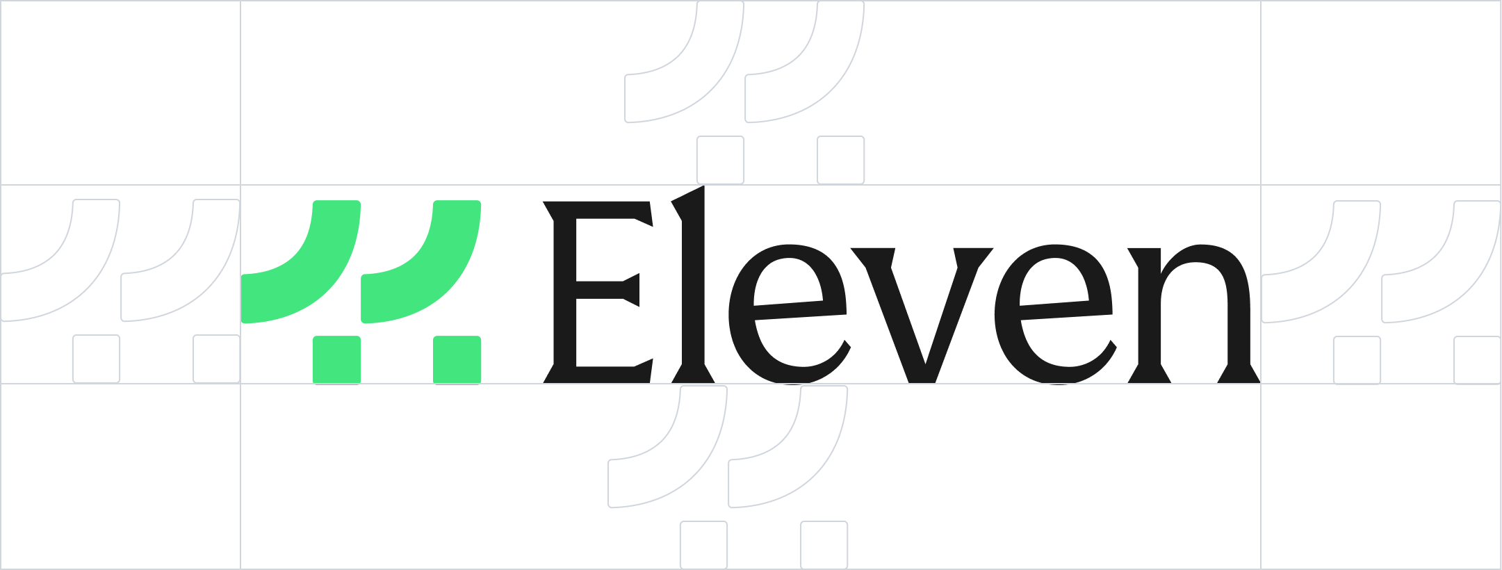 Eleven logo clear space diagram